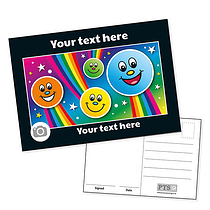 Personalised Rainbow Faces Postcard - A6
